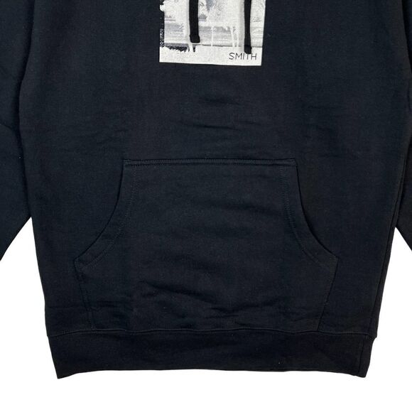 New Smith Men Black Breaker Pullover Hoodie Cotton Long Sleeve Sweater US M - Picture 7 of 12